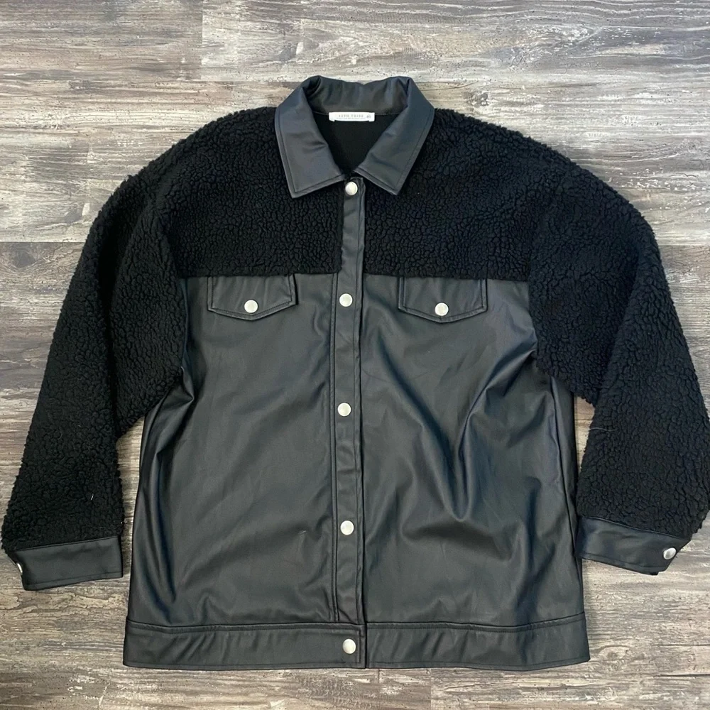 NEW 12th Tribe Black Leather Jacket - Picture 5 of 13